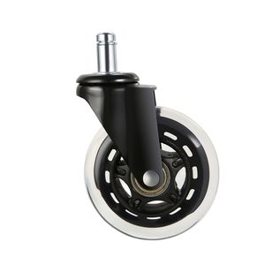 Set di 5 Ruote per Sedia da Ufficio Resistenti, 3 Pollici 50mm, per Pavimenti in Legno e Moquette, Sostituzione per Scrivania Computer e Gaming - Product Image 2