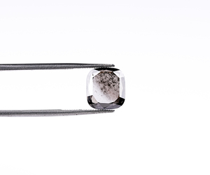 Diamant de laboratoire fantaisie taille coussin sel et poivre de 1,25 ct, pierre libre pour bijoux, taille personnalisée, diamant sel-poivre taille coussin - Product Image 1