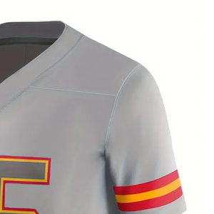 Maillot de football américain court sur mesure de qualité supérieure, grande taille, 100 % polyester respirant, antibactérien, faible MOQ, nouveauté - Product Image 3