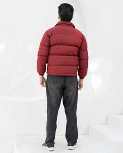2026 New Arrival Winter Men's Canvas Puffer <b>Jacket</b> <b>Thin</b> Patchwork Polyester Fiber Filled <b>Waterproof</b> Breathable Long Sleeve - Product Image 2