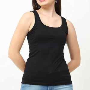 Camiseta sin mangas de encaje para mujer al por mayor, ajustada, transpirable, ecológica, con estampado animal, informal, con logo frontal, 100% algodón - Product Image 1