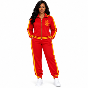 Conjunto Deportivo Ligero de Poliéster para Mujer PDK, con Chaqueta con Cierre Frontal y Pantalones para Correr, Ideal para Fitness - Product Image 1