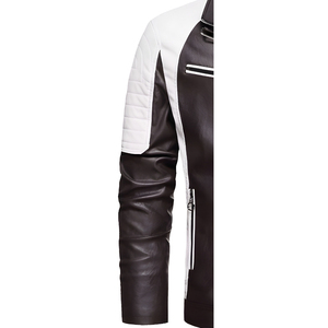 Top Hot Premium Quality Reversible Wool <b>Lined</b> Casual Polyester Winter Leather <b>Jacket</b> for Men Front Logo Waterproof Windproof - Product Image 3