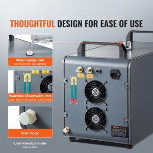 เครื่องทำความเย็นน้ำอุตสาหกรรม 200W รุ่น KH-6000 พร้อมถังเก็บน้ำขนาด 12 ลิตร และระบบทำความเย็นแบบคอมเพรสเซอร์ 7.8 ลิตร/นาที - Product Image 6