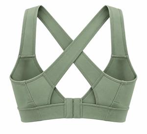 Sujetador deportivo para mujer con tirantes anchos cruzados en la espalda, almohadillas extraíbles, elástico, sin aros, de secado rápido, soporte medio, de Spandex/Nylon - Product Image 2