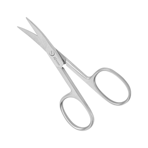 Ciseaux à cuticules professionnels, lames courbées, acier inoxydable, ciseaux à ongles pour manucure, pointe fine et tranchante. - Product Image 1