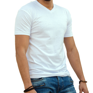 Camiseta Personalizada Extra Grande para Hombre, Cuello en V, 175GSM, Transpirable, Ecológica, de Secado Rápido, Lisa, al por Mayor, de Color Sólido, Manga Corta - Product Image 5