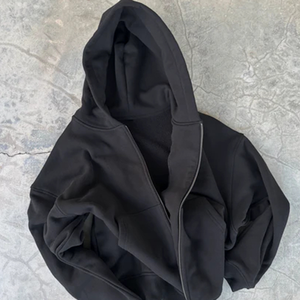 Custom Solid Acid <b>Wash</b> Printed Pullover Hoodie Men 100% Cotton Regular Fit Fleece 380g Lined Breathable Eco-Friendly Winter - Product Image 2