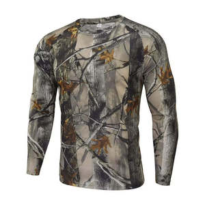 T-shirts de chasse à manches longues 100 % polyester imprimés par sublimation, sous-couches de protection en polyester et élasthanne pour la chasse - Product Image 4