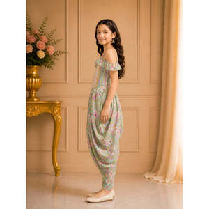 Combinaison décontractée et élégante pour femme, sans manches, en coton vert olive, imprimé floral, taille haute, longueur genou, transparente, confortable pour l'été - Product Image 4