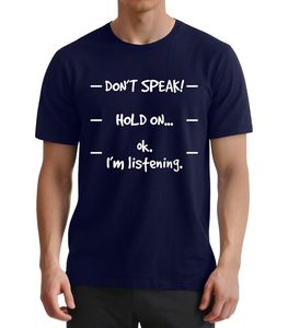 Men's Navy Blue Short Sleeve <b>T</b>-<b>Shirt</b> With <b>Funny</b> <b>Quote</b> Print Summer Casual O-Neck Jersey Cotton Regular Fit Streetwear Ultrasoft - Product Image 2
