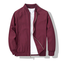 Veste bomber pour homme de qualité supérieure, marque privée, fermeture éclair, coupe décontractée, matière polyester, veste bomber pour homme