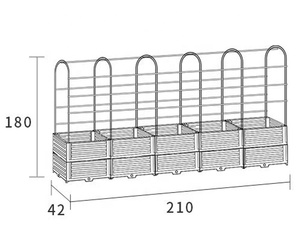 Plant Climbing <b>Trellis</b> for Metal Elevated Garden Bed Arch Climbing Pergolas - Product Image 5