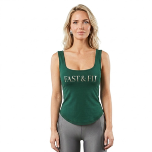 Custom Logo New Fashion Light Weight Breathable Street Wear Digital Printing Casual Sports Girls Workout Women Tank <b>Top</b> - Product Image 1