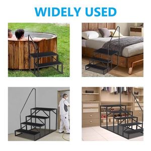 "5 Step Handrail Ladder for Swimming Pools Ground Level 660 lb Load Capacity RV/ Mobile Home Use Anti-Slip Panels" - Product Image 5