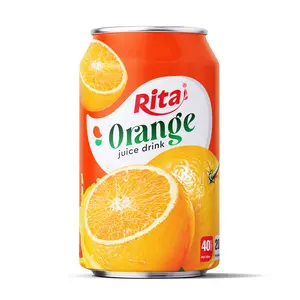 330ml Canned Good Taste Natural Orange Fruit Juice Drink Free Design Label Natural Refresh Beverage Fruit Juice Concentrate