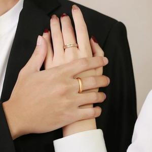 Bague de mariage empilable en or massif 9K 10K 14K 18K avec diamant rond cultivé en laboratoire, couleur DEF, clarté VS VVS, certifié IGI - Product Image 6