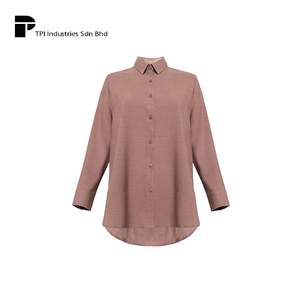 Proveedor OEM de Malasia, Blusa Modesta de Manga Larga, Negra, Verde, Marrón, Top Esencial para Musulmanas, Fabricante de Ropa Diaria de Calidad - Product Image 2