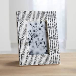 Cadre photo de luxe fait main en os incrusté avec motif rayé rouge et blanc, cadre photo décoratif pour table - Product Image 4