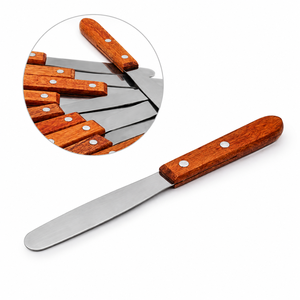 Spatule dentaire de haute qualité avec manche en bois, lame argentée, instrument manuel de classe I, poignée ergonomique - Product Image 4