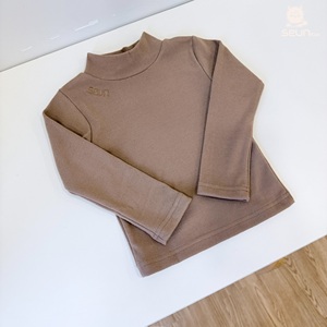 SeunKids Camiseta térmica de cuello alto de 4 cm para niños, suave, transpirable, de manga larga, para invierno - Product Image 3