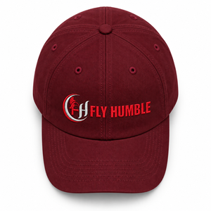 หมวกเบสบอลปักลาย Fly Humble สีแดงเลือดหมู 6 แผง ปรับขนาดได้ 男女兼用 ผ้าทวิล หมวกลำลอง หมวกเบสบอลปักลายสีแดงเลือดหมู 6 แผง - Product Image 5