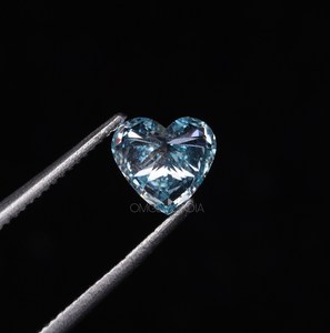 Diamante Cultivado en Laboratorio con Certificación IGI, de 1 a 7 Quilates, Forma de Corazón, Color Azul Agua Fantasía, CVD, para Joyería - Product Image 4