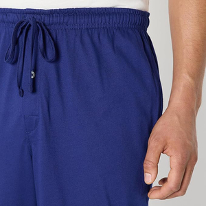 Royal Blue Men Lounge Pyjama Pants Jersey <b>Drawstring</b> Button Fly Elastic Waist Soft Casual <b>Trouser</b> - Product Image 5
