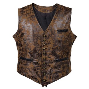 OEM Serviced Men Natural Genuine Leather <b>Jacket</b> Sleeveless Reasonable Price Leather Vest For Men's - Product Image 3
