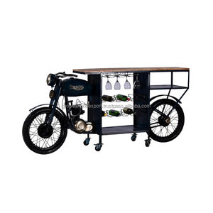Mueble Bar Vintage con Forma de Moto, Hecho a Mano, Moderno, para Almacenamiento de Licores, Mueble Bar de Madera para el Hogar, Unidad Retro con Forma de Motocicleta, Novedad 2026 - Product Image 4