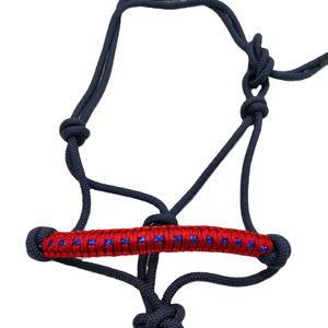 Ornements pour chevaux HO 88485, laisse en nylon/PP, laisse de cheval de haute qualité, 4 nœuds, fabrication artisanale, taille ajustable, disponible en plusieurs tailles - Product Image 1