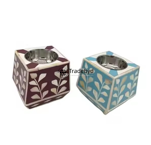 เชิงเทียนแบบฝังกระดูกทำด้วยมือหรูหราตกแต่งโต๊ะด้วย tradebyd - Product Image 4