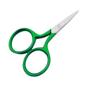 Tijeras Profesionales para Cutículas con Recubrimiento Verde, Punta Curva y Puntiaguda, Acero Inoxidable, Instrumento de Manicura, Venta al Por Mayor - Product Image 1