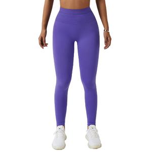 Leggings de compresión de gimnasio de cintura alta para mujer, pantalones de Yoga de punto de Spandex de nailon transpirable, diseño de glúteos para - Product Image 1