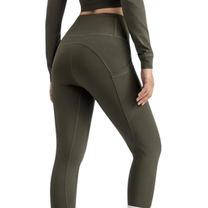 Conjunto Deportivo para Mujer, Top Corto de Manga Larga, Leggings de Cintura Alta para Yoga, Ropa Deportiva, Ropa de Entrenamiento - Product Image 4