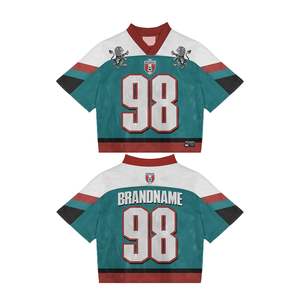 Camiseta Deportiva Vintage con Logotipo Personalizado, Malla Transpirable, para Fútbol y Baloncesto, Talla Grande, Poliéster, Impresión por Sublimación - Product Image 1