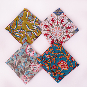 Pañuelo de Cabeza y Cuello de Algodón Hecho a Mano, con Estampado Étnico, Ecológico, de Popelina, para Todas las Temporadas - Product Image 3