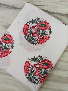 Tissu en coton imprimé au bloc élégant, écologique, réutilisable, à motifs floraux, impression personnalisée, fournisseur de tissus imprimés à la main en gros - Product Image 5