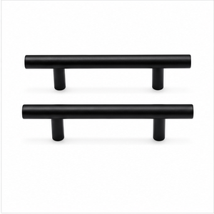 OEM Free Sample Matte <strong>Black</strong> Minimalist Steel Bar Pull Cabinet Handle for Kitchen Bedroom Warehouse Wardrobe Drawer Dresser - Product Image 3