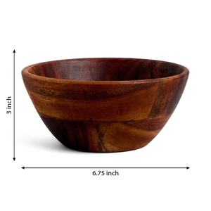 Cuenco de madera de Acacia Natural hecho a mano, cuenco caliente de madera para frutas y ensaladas, cuenco para servir de alta calidad, tendencia para Hotel y restaurante - Product Image 5