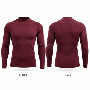 <b>Men</b> <b>Compression</b> <b>Shirt</b> OEM Custom Tight Fit Base Layer Training Top Quick Dry Breathable Anti-Bacterial Eco-Friendly - Product Image 3