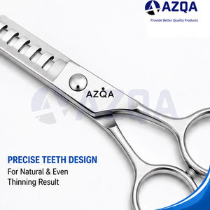 Stainless Steel Hair Thinning Scissors With Toothed Blade <b>Adjustable</b> Screw And Finger <b>Ring</b> Handle For Barber Salon Hair Styling - Product Image 6