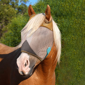 Masque anti-mouches en maille confortable pour chevaux, respirant, pour l'équitation en extérieur, protection faciale anti-insectes, couverture visible, protection des oreilles - Prix de gros - Product Image 5