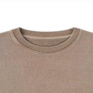 Oversized Solid Color Knitted Pullover Men's Sweatshirt Unisex Casual O-Neck Long Sleeve Autumn Wear Custom Logo Printing OEM - Product Image 3