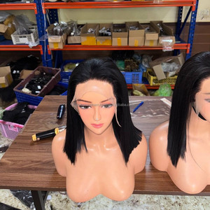 Perruques en cheveux humains vietnamiens en gros, lisses, non traités, sans colle, avec dentelle frontale, perruque frontale en dentelle, fermeture en dentelle personnalisée - Product Image 4