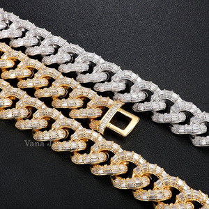 Collar de Plata de Ley 925 Premium, 21MM de espesor, acabado de alto pulido, 46CM, 18 pulgadas, ropa de calle audaz, collares de moissanita Unisex - Product Image 3
