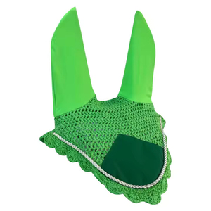 Couvre-oreilles respirant personnalisé en laine peignée pour chevaux, écologique, imperméable, coupe-vent, léger, en polyester, avec protection souple pour l'avant inférieur des oreilles - Product Image 6