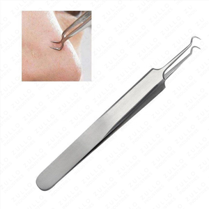 Outil de suppression des points noirs et de l'acné en acier inoxydable argenté OEM, 1 pièce avec fonction lumineuse pour le soin de la peau du visage - Product Image 3