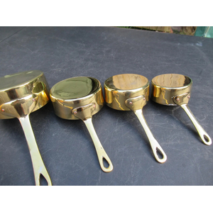 Handmade Tabletop Kitchenware <b>Measuring</b> Cups And <b>Spoon</b> Set 4 Piece Set Gold Color Plated With Brass Material Made Long Handle - Product Image 2
