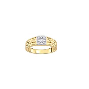 Anillo de oro rosa de 14K con diamantes en racimo, diseño circular, banda de promesa delicada, venta al por mayor, joyería fina, exportación India, directo de fábrica - Product Image 2